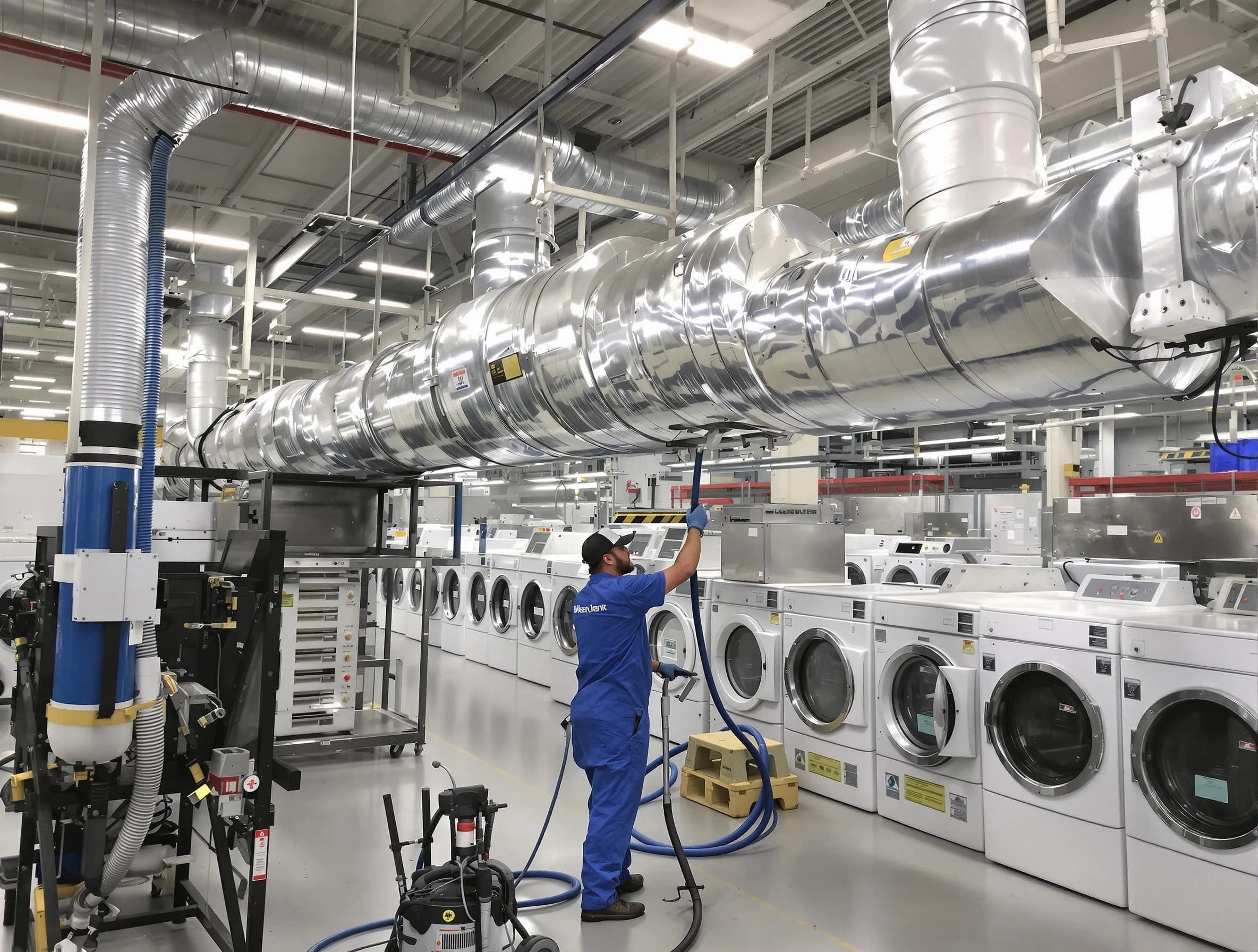 Panthersville Dryer Vent Cleaning team performing heavy-duty industrial dryer vent cleaning in Panthersville