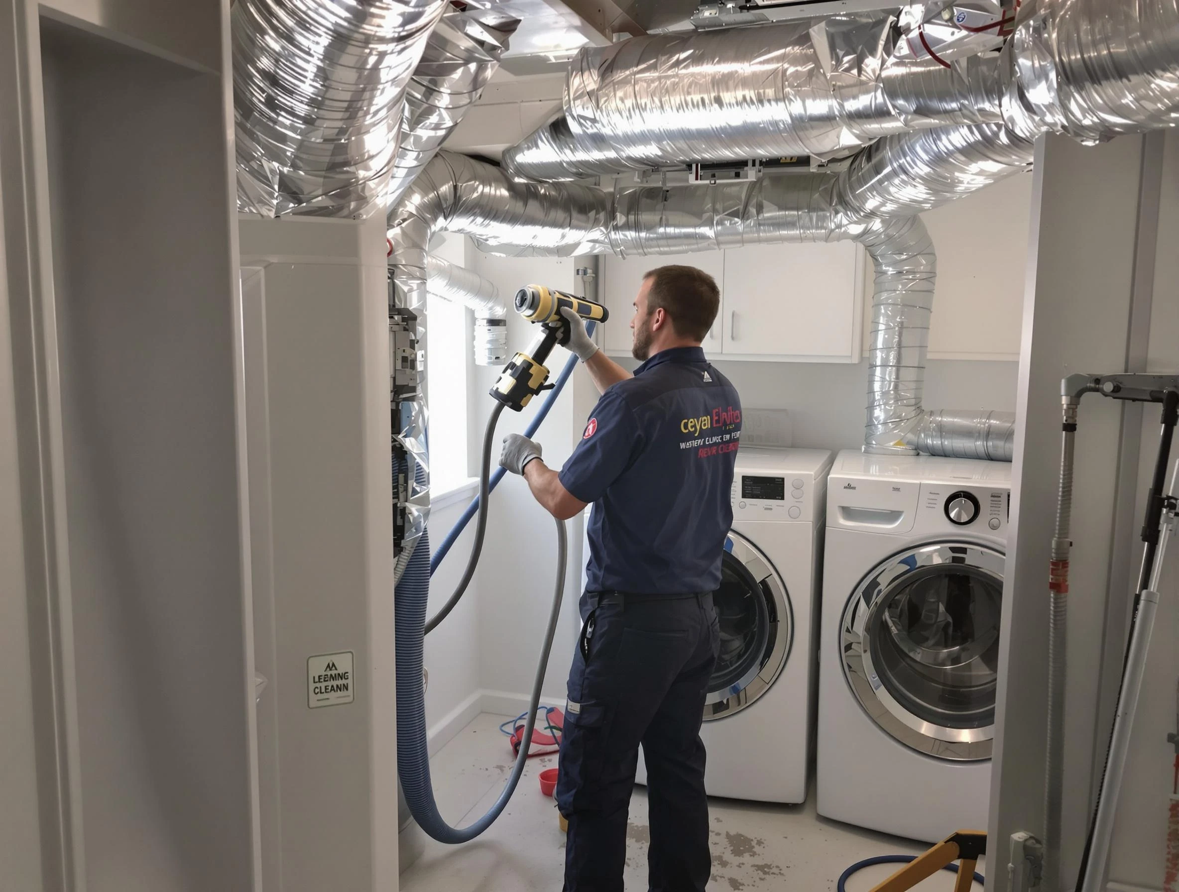 Panthersville Dryer Vent Cleaning specialist using advanced equipment for thorough duct cleaning in Panthersville