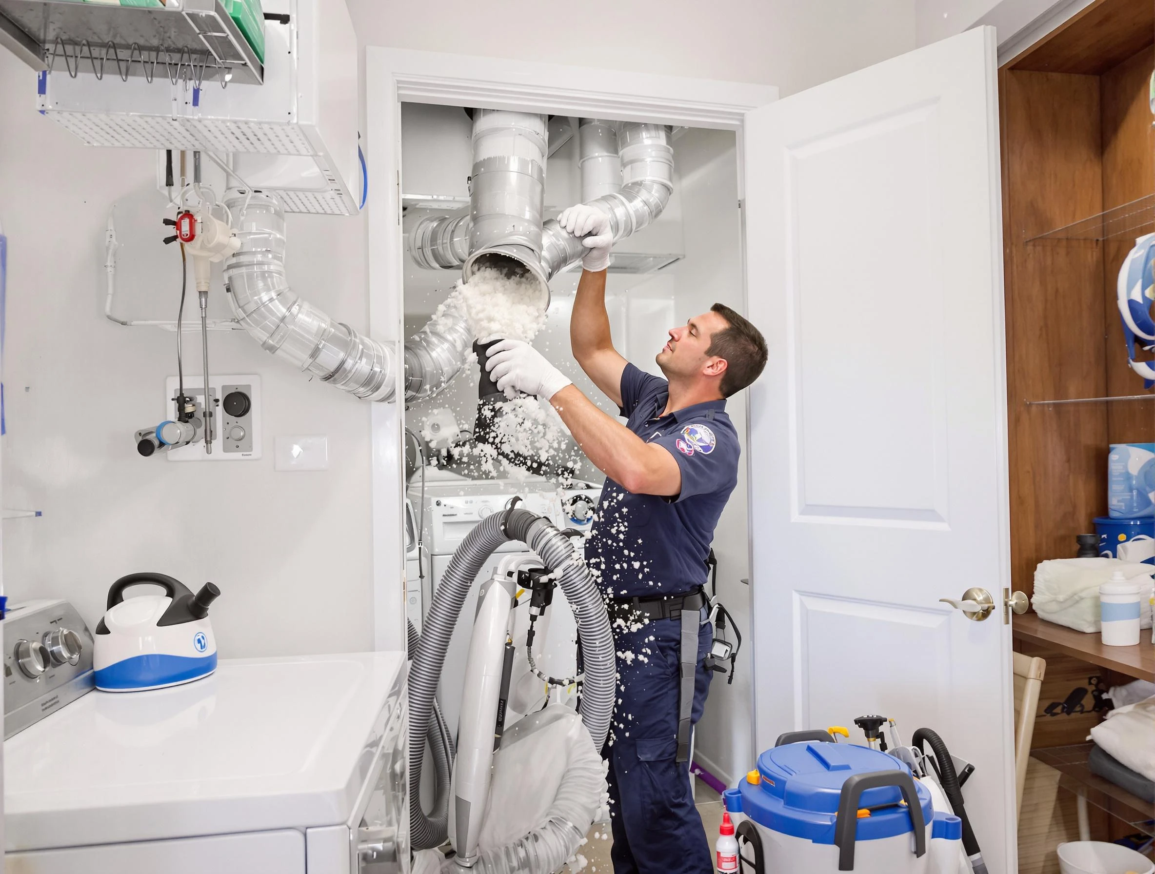 Panthersville Dryer Vent Cleaning technician delivering thorough residential dryer vent cleaning service in Panthersville